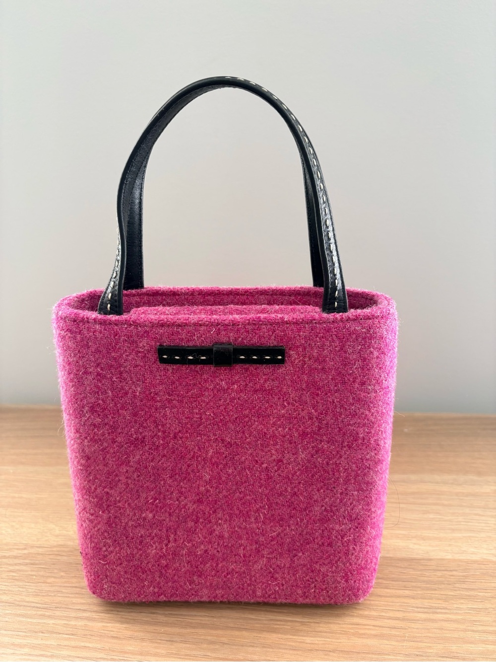 Vintage Kate Spade Pink Wool Mini Handbag | Rare